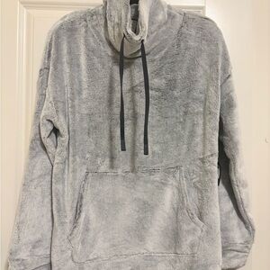 Marika Gray Turtleneck Top Soft Plush Fabric